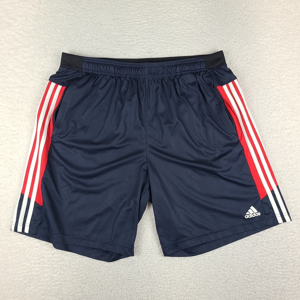 Adidas Shorts Mens XL Navy Aeroready Primegreen Basketball Training Activewear
